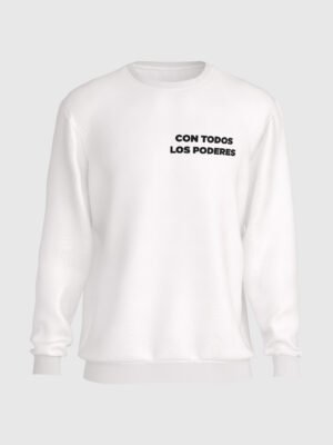 SUETER BLANCO CON TODOS LOS PODERES